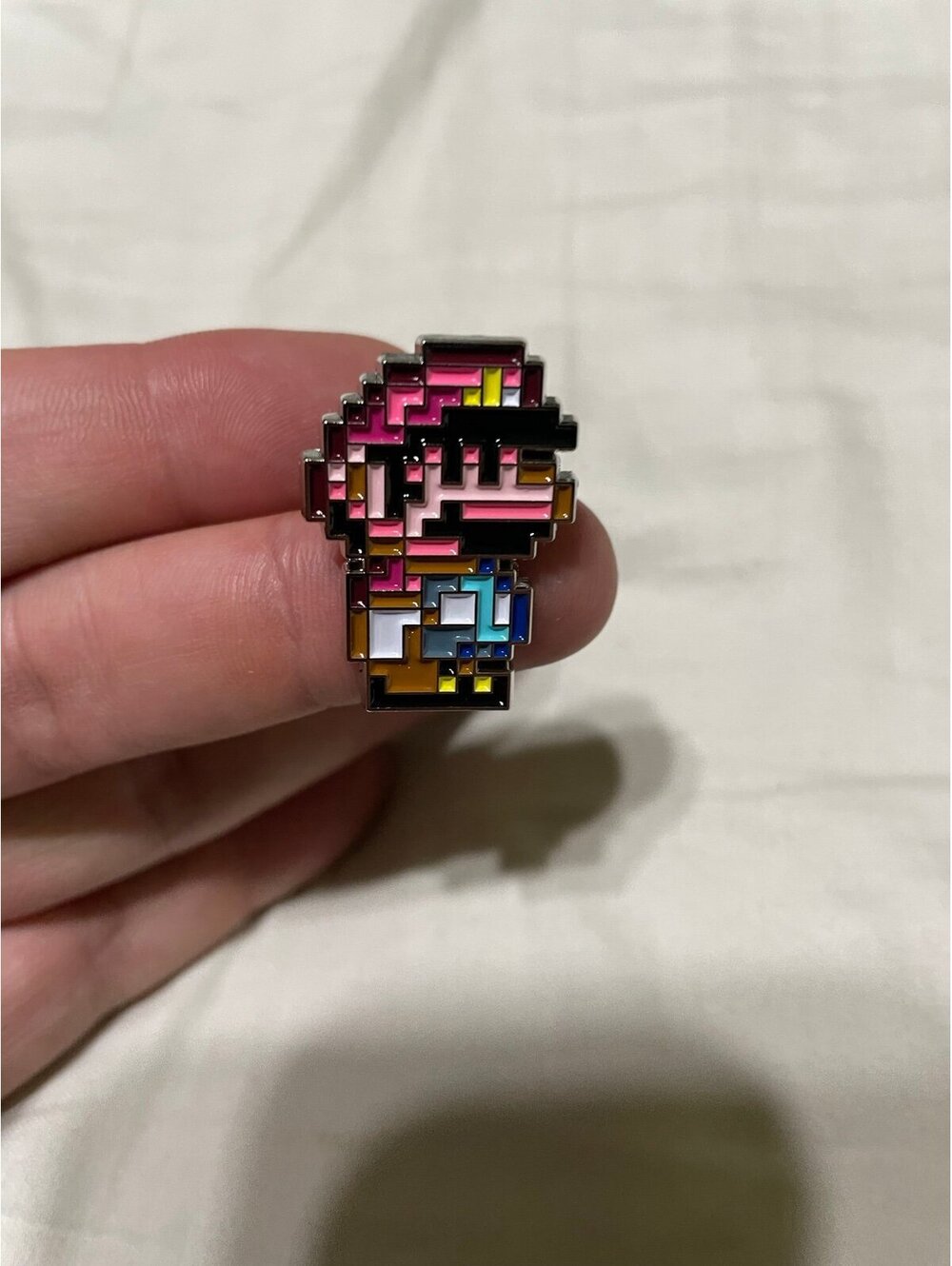 Super Mario pixel enamel pin brooch anime